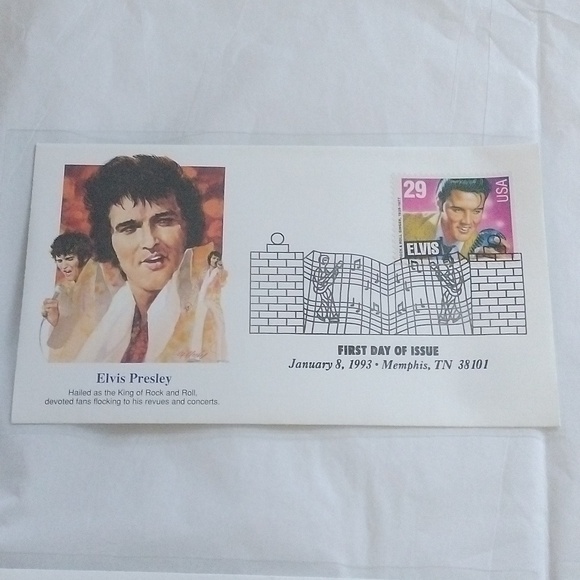 Postal Stamps "Elvis Presley" First Day of Issue, Set of 6 + Framed Print 1993 - Picture 3 of 11
